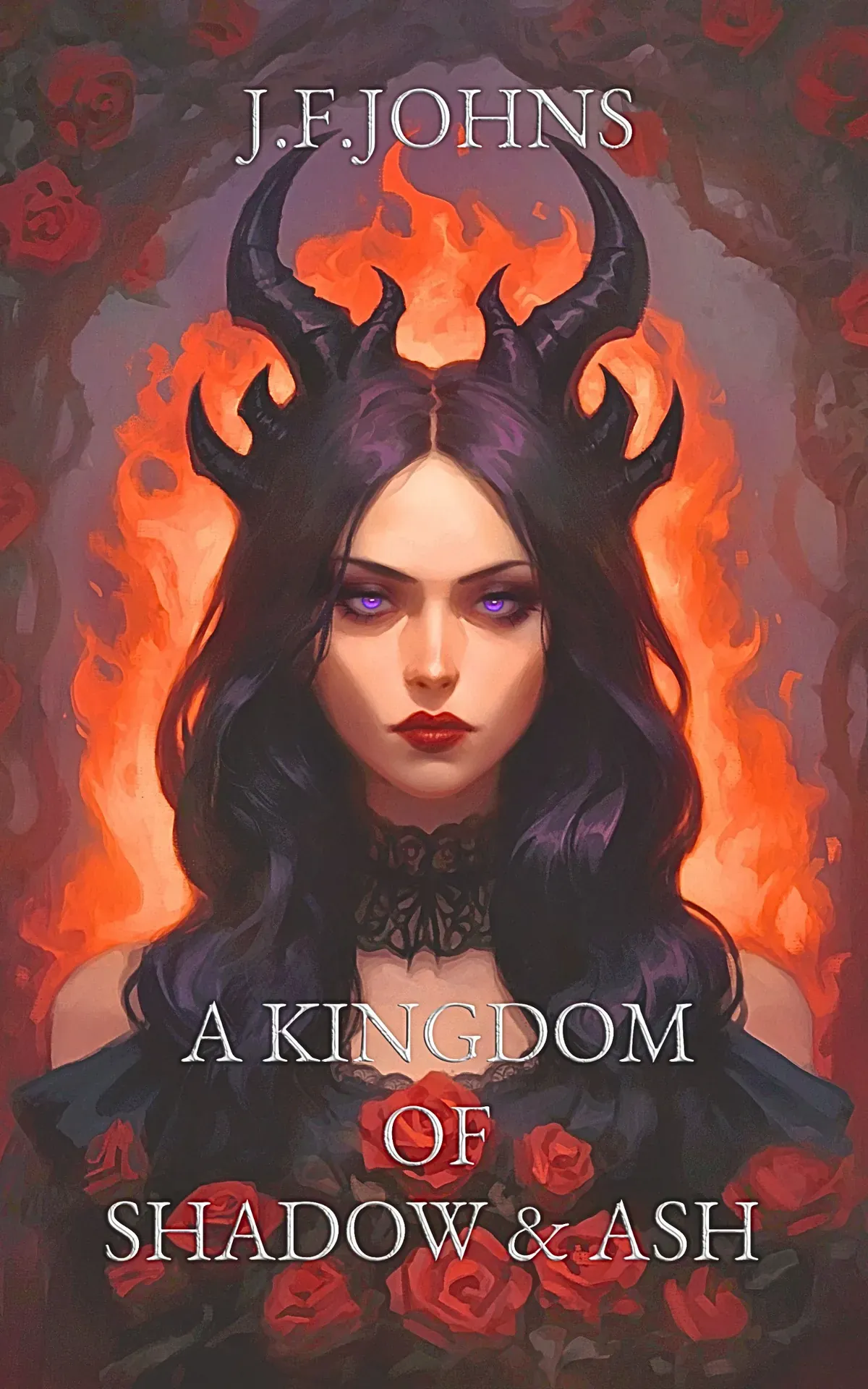 Cover for A Kingdom of Shadow and Ash by J.F. Johns