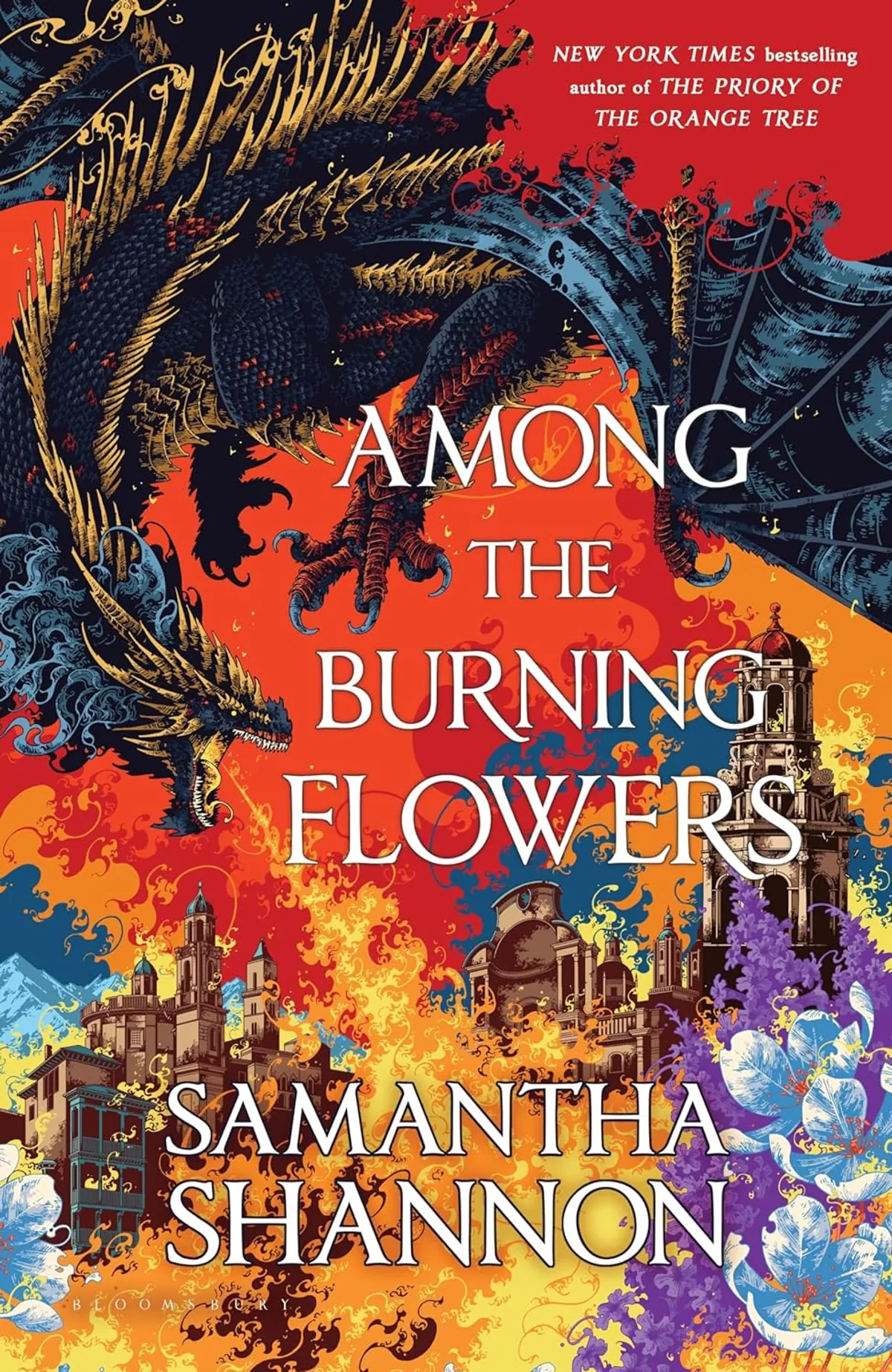 Cover for Among the Burning Flowers by Samantha Shannon